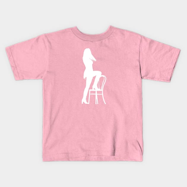 Eras Tour Chair Dance in White Kids T-Shirt by Midnight Pixels